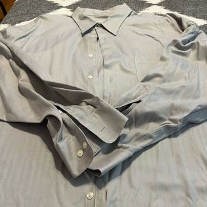 Mens PRONTO UOMO button down dress shirt, Grey, 18 1/2 neck